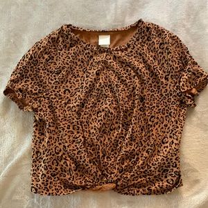 Cheetah print blouse